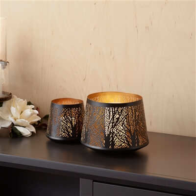 Metal Black & Gold Candle Holders
