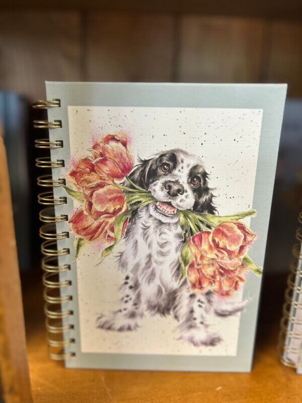 Dog & Flowers Notebook