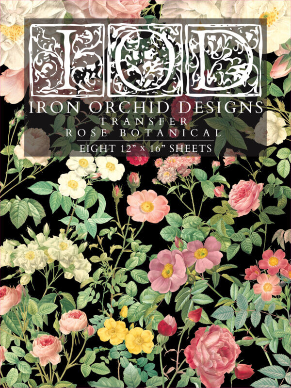 Iron Orchid Designs Rose Botanical Transfer